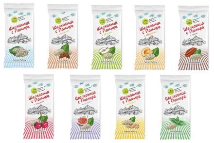 Батончик «Шелковица с Памира» МИКС (по 5 каждого вкуса и 4 имбиря) Дары Памира (20 г)