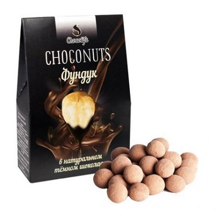 Фундук в натуральном темном шоколаде (75 г) CHOCONUTS